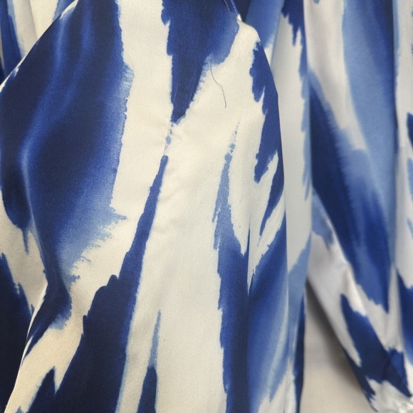 Chico's Watercolor Tie Front Raglan Sleeve Top Size 1 (M) Peasant Boho Prairie - Picture 8 of 14